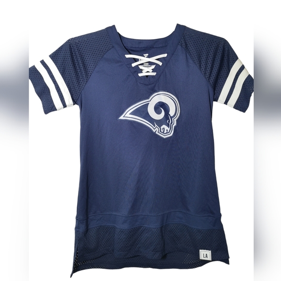Fanatics  NFL Los Angeles Rams Women’s  Jersey  Graphic Logo  Blue  Size M - Picture 4 of 10